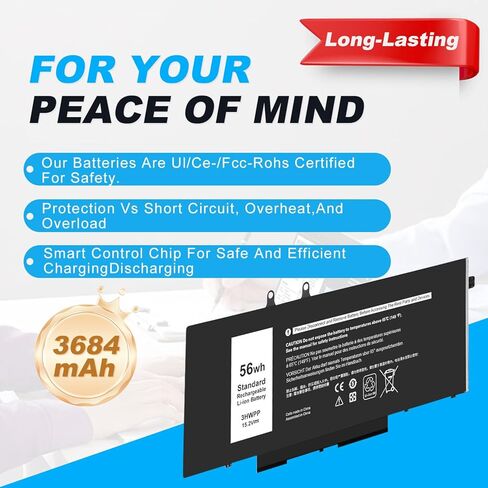 3HWPP بطارية كمبيوتر محمول لديل خط العرض 5401 5410 5411 5501 5510 5511 الدقة 3541 3551 انسبايرون 17 7500/7506 2 في 1 انسبيرون 7706 2 في 1 451-BCMN 1VY7F 10X1J N2NLL 3YNXM in Kuwait