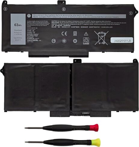 بطارية كمبيوتر محمول RJ40G Dell ذات 4 خلايا بقدرة 63 وات في الساعة لأجهزة الكمبيوتر المحمول Dell Latitude 5520 5420، وPrecision 3560 Series، وبطارية Latitude 15 5520 الجديدة in Kuwait