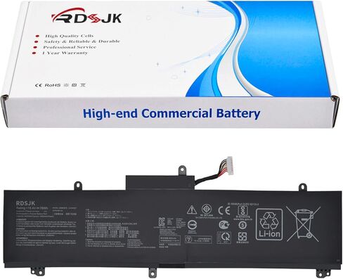 C41N1837 Laptop Battery for Asus ROG Zephyrus GA502DU GA502GU GA502IV GU502DU GU502GU GU502GW GU502GV GU502LV GU502LW GU502LU GU532GU GU532GV GX502GV GX502GW GX532GV GX532GW 0B200-03380100 15.4V 76Wh in Kuwait