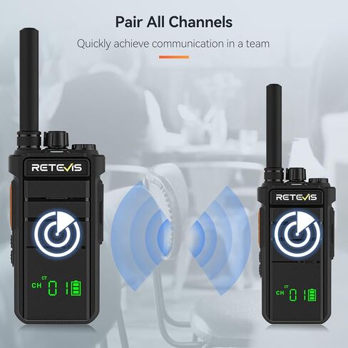 Retevis RB26H Walkie Talkies Bulk Size with Earpiece,Business Two-Way Radios Long Range,21-Hours Rechargeable,Hidden Display,NOAA,USB-C,GMRS Repeater Capable,2 Way Radio for Warehouse Retail(20 Pack) in Kuwait