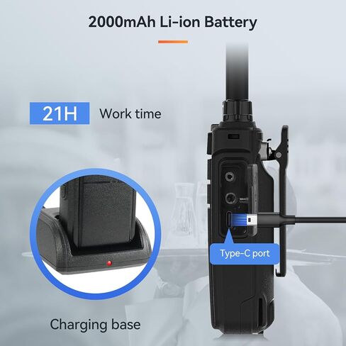 Retevis RB26H Walkie Talkies Bulk Size with Earpiece,Business Two-Way Radios Long Range,21-Hours Rechargeable,Hidden Display,NOAA,USB-C,GMRS Repeater Capable,2 Way Radio for Warehouse Retail(20 Pack) in Kuwait