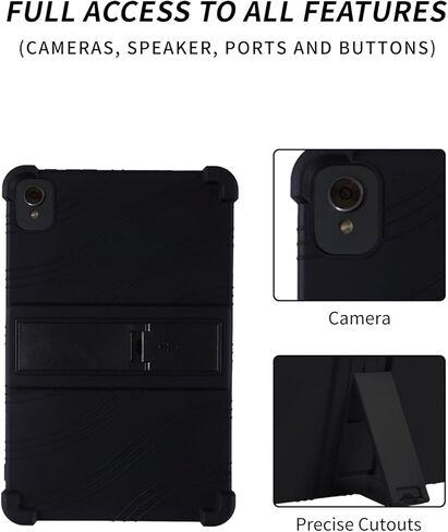 Case for Fusion5 F202 10.1 Inches Tablet 2025 New,WUNIAK Shock Proof Lightweight Stand Rubber Shell Protective Cover,Kids Friendly Soft Silicone Adjustable Stand Cover,Black in Kuwait