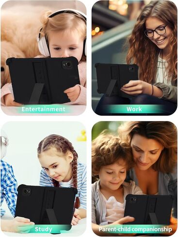 Case for Fusion5 F202 10.1 Inches Tablet 2025 New,WUNIAK Shock Proof Lightweight Stand Rubber Shell Protective Cover,Kids Friendly Soft Silicone Adjustable Stand Cover,Black in Kuwait