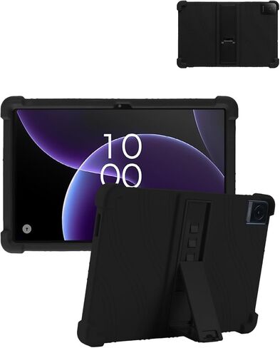 حافظة حماية للكمبيوتر اللوحي TCL TAB 10 Gen 4 (10.1 بوصة) تعمل بنظام Android، غطاء واقٍ من السيليكون خفيف الوزن مقاوم للصدمات مع حامل، حماية صديقة للأطفال، تصميم سهل التنظيف، قوس قزح. in Kuwait