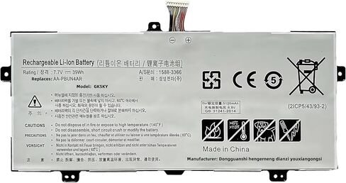 39Wh AA-PBUN4AR Laptop Battery Replacement for Samsung ATIV Book 9 Spin 940X3L 900X5L NP940X3L NP900X5L NT900X5H NT900X5M NT900X5P NT900X5W NT900X5WI NT901X5L NT901X5LI High Performance in Kuwait