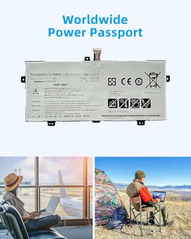 39Wh AA-PBUN4AR Laptop Battery Replacement for Samsung ATIV Book 9 Spin 940X3L 900X5L NP940X3L NP900X5L NT900X5H NT900X5M NT900X5P NT900X5W NT900X5WI NT901X5L NT901X5LI High Performance in Kuwait