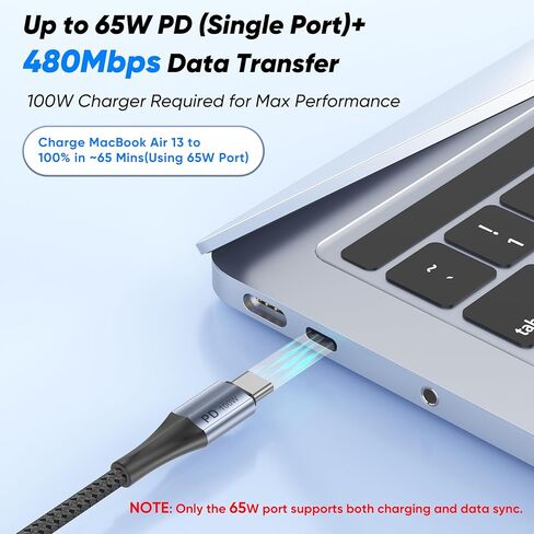 كابل شحن متعدد USB C إلى USB C 3 في 1 بطول 5 أقدام، كابل شحن سريع 100 وات USB-C مع 3 منافذ من النوع C لسلسلة iPhone 17/16/15، وSamsung Galaxy S25، وiPad، وMacBook Air/Pro، وLenovo in Kuwait