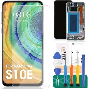 استبدال شاشة Samsung Galaxy S10e الأصلية لمجموعة أدوات إصلاح محول الأرقام LCD من Samsung S10e لشاشة SM-G970U البديلة التي تعمل باللمس مع إطار (أزرق) in Kuwait