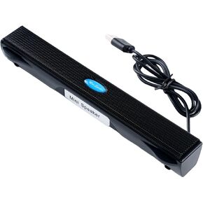 مكبر صوت للكمبيوتر مزود بمنفذ USB سلكي ومضخم صوت ومشبك صوت نحيف ومشبك محمول للكمبيوتر المحمول وسطح المكتب مناسب للمنزل والمكتب والسفر، أسود in Kuwait