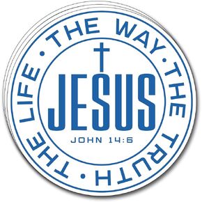 (3 قطع) ملصقات يسوع The Way The Truth The Life ملصقات ملهمة مسيحية تحفيزية لتزيين الكتب والهواتف المحمولة وزجاجات المياه وملصقات فينيل مقاومة للماء مقاس 3 بوصات in Kuwait