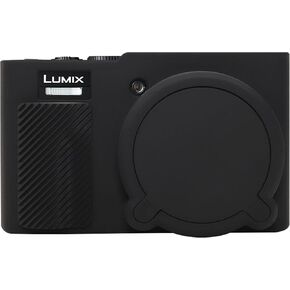 Elonbo Case for Panasonic LUMIX ZS/ TZ99 Point and Shoot Camera, LUMIX TZ/ ZS99 Digital Camera Soft Silicone Case, Rubber Protective Cover, Anti-Scratch Skin Sleeve with Detachable Lens Cover, Black in Kuwait