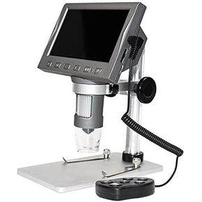 مجهر رقمي LCD مقاس 4.5 بوصة، بدقة 12 ميجابكسل 50-1000X، عدسة مزدوجة، مسجل فيديو بدقة 1080 بكسل، 8 مصابيح LED، بطارية قابلة لإعادة الشحن، للإصلاح واستخدام المختبر in Kuwait