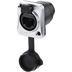 CNLINKO RJ45 Ethernet Industrial Connector, Panel Mount Receptacles Socket Jack, Outdoor Waterproof IP67, Fast Data in Kuwait