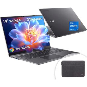 كمبيوتر محمول Acer Chromebook Plus مقاس 16 بوصة، شاشة WUXGA 16:10 مقاس 16 بوصة، معالج Intel Core i3-1315U، ذاكرة الوصول العشوائي LPDDR5 سعة 8 جيجابايت، 128 جيجابايت UFS، Google AI، Wi-Fi 6E، كاميرا ويب 1080 بكسل، HDMI| USB-A| USB-C، رمادي فولاذي in Kuwait
