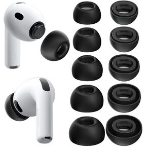 5 Pairs Replacement Ear Tips Compatible with AirPods Pro 3, Soft Silicone Earbud Caps with Integrated Mesh Screen, Noise Isolating & Secure Fit Design,(XXS/XS/S/M/L) Multi-Size Pack for Daily in Saudi Arabia