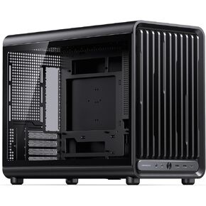 حافظة كمبيوتر JONSBO D33 سوداء اللون Micro ATX، حافظة MATX عالية تدفق الهواء مع لوحة من الزجاج المقسى، 9 أوضاع للمروحة، توافق عالٍ، تدعم MATX BTF MB، وحدة معالجة الرسومات 435 مم/360AIO/172 مم مبرد هواء، ATX/SFX PSU، أسود in Kuwait