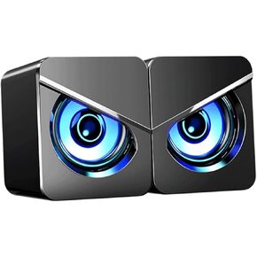 سماعات كمبيوتر مكتبي سلكية من Cabilock USB، صندوق مكبر صوت شحن USB 5 فولت لألعاب المكتب المنزلي، مكبر صوت ستيريو للكمبيوتر الشخصي مع صوت جهير، متوافق مع الكمبيوتر المحمول وسطح المكتب in Kuwait