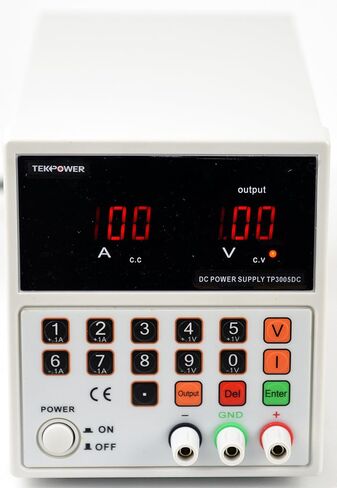 Tekpower TP3005DC، مصدر طاقة تيار مستمر 30 فولت 5 أمبير، يتم التحكم فيه بواسطة الكمبيوتر من خلال إعداد الإدخال المباشر، وحماية من زيادة التيار، ودقة أعلى وتموج أقل 110 فولت أو 220 فولت، يتضمن سلك طاقة تيار متردد، مثل TP3005D، HY3005D in Kuwait