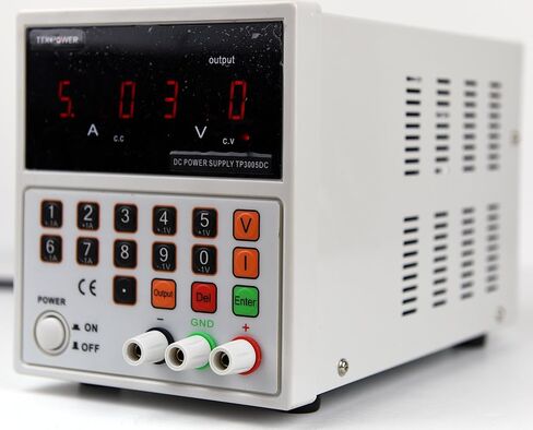 Tekpower TP3005DC، مصدر طاقة تيار مستمر 30 فولت 5 أمبير، يتم التحكم فيه بواسطة الكمبيوتر من خلال إعداد الإدخال المباشر، وحماية من زيادة التيار، ودقة أعلى وتموج أقل 110 فولت أو 220 فولت، يتضمن سلك طاقة تيار متردد، مثل TP3005D، HY3005D in Kuwait