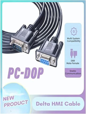 PC-DOP شاشة تعمل باللمس المنفذ التسلسلي كابل البرمجة RS232 9Pin أنثى إلى 9 دبوس ذكر in Kuwait