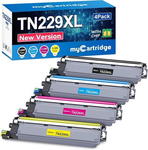 خرطوشة حبر TN229XL مكونة من 4 قطع بديلة متوافقة عالية الإنتاجية لأخيه TN229XL TN229 TN229XXL تستخدم مع طابعة HL-L3220CDW HL-L3280CDW MFC-L3720CDW MFC-L3780CDW in Kuwait