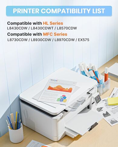 E-Z Ink TN635XL Toner Cartridge with MFC-L8930CDW Compatible for Brother TN635XL TN635 TN 635XL TN-635XL High Yield to Use with MFC-L8730CDW HL-L8430CDW MFC-L8970CDW EX575 Printer (4 Pack, with Chip) in Kuwait