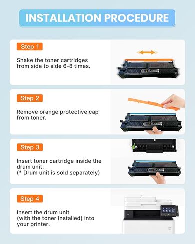 E-Z Ink TN635XL Toner Cartridge with MFC-L8930CDW Compatible for Brother TN635XL TN635 TN 635XL TN-635XL High Yield to Use with MFC-L8730CDW HL-L8430CDW MFC-L8970CDW EX575 Printer (4 Pack, with Chip) in Kuwait