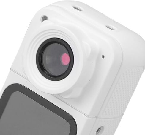 Zopsc 1080P Wearable Action Camera, Magnetic Body Worn Camcorder, POV Sport DV with One Click Recording for Cycling Travel Pet Vlog, 180 Degree Rotatable Portable Camcorder (White) in Saudi Arabia