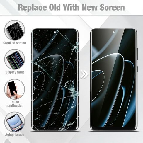 شاشة OLED بديلة لهاتف Samsung Galaxy S20 Ultra 5G لهاتف Samsung S20 Ultra G988 LCD SM-G988U SM-G988U1 G9880 مجموعة شاشة لمس رقمية مع إطار، أسود in Kuwait