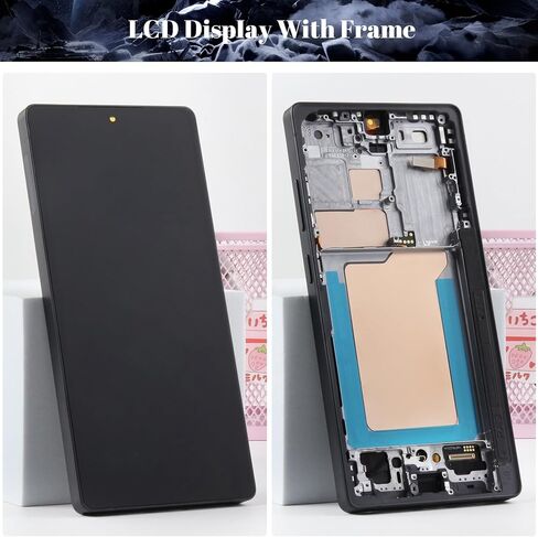 OLED لشاشة Samsung S25 Ultra البديلة لشاشة Samsung S25 Ultra LCD لـ SM-S938U SM-S938U1 مجموعة قطع غيار محول الأرقام لشاشة تعمل باللمس مع إطار (أسود، حجم صغير) in Kuwait