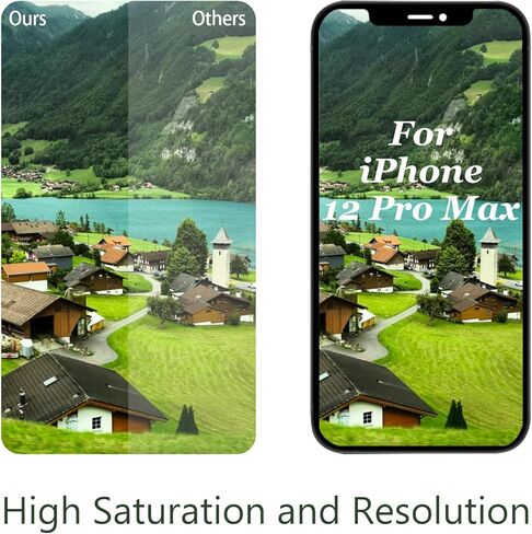 استبدال شاشة LCD لهاتف iPhone 12 Pro Max مع مستشعر القرب ومكبر الصوت ثلاثي الأبعاد ومجموعة محول رقمي بشاشة تعمل باللمس مع أدوات إصلاح 6.7 بوصة A2342 A2410 A2411 A2412 in Kuwait