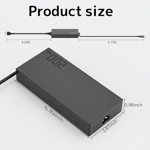 شاحن 200 وات مناسب لأجهزة الكمبيوتر المحمول Asus ROG Zephyrus/TUF للألعاب G14 G16 A14 A16 2024 2025 GA605 GU605 GA403؛ ProArt P16 PX13 H7606 HN7306 GU605 GU605M GA605W GA605 GU605MY GU605MZ ADP-200JB K محول الطاقة in Kuwait
