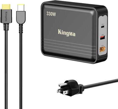 King Ma GaN Portable Laptop Charger Compatible with Legion Pro 7i Gen 10,3 Ports Fast Charging,with a Power Cable with a 11-45 mm Charging Port(20V/20A Output), for Gaming and Engineering Laptops. in Kuwait