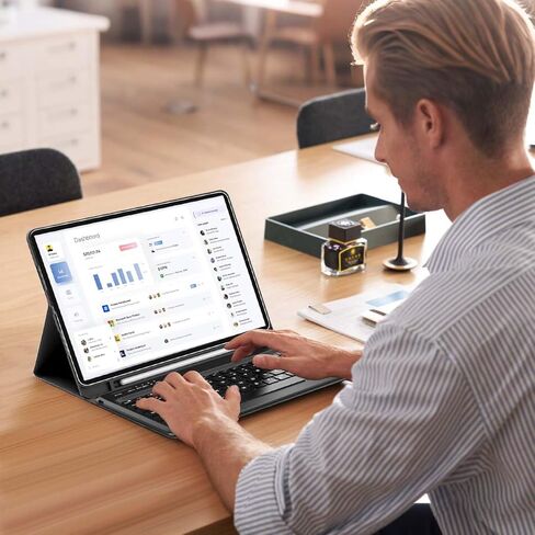 حافظة لوحة مفاتيح قابلة للفصل لجهاز iPad Pro مقاس 12.9 بوصة - غطاء فوليو ذكي قابل لإعادة الشحن بإضاءة خلفية بـ 7 ألوان مع حامل أقلام للجيل الأول والثاني (2015/2017)، كتابة بلوتوث للعمل والدراسة in Kuwait