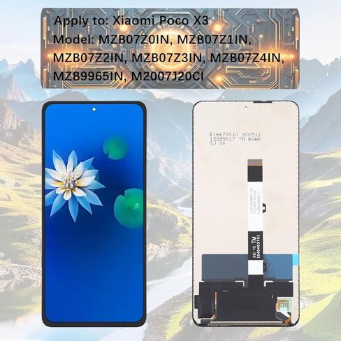 شاشة عرض لـ Xiaomi Poco X3/X3 Pro MZB07Z0IN MZB07Z1IN MZB07Z2IN مجموعة قطع غيار شاشة LCD مع عدة in Kuwait