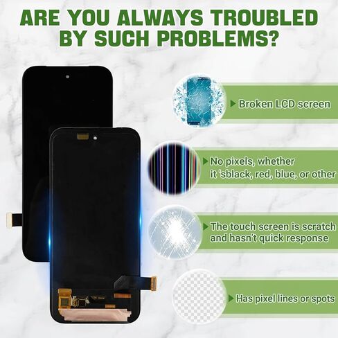 شاشة OLED LCD متوافقة مع Google Pixel 9 Pro Fold GGH2X GC15S 6.3 بوصة تعمل باللمس استبدال مجموعة محول الأرقام مع مجموعة أدوات إصلاح مطورة - أسود in Kuwait