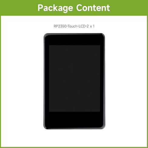 Waveshare RP2350 2inch Capacitive Touch Display Development Board,240×320 Pixels, IPS Panel, 262K Color, Onboard Camera Interface in Kuwait
