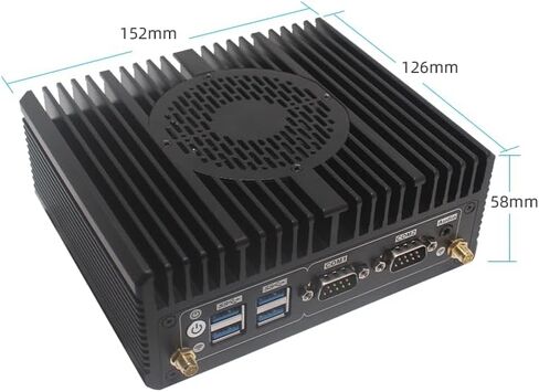 كمبيوتر صناعي صغير بدون مروحة 5200U، بدون ذاكرة وصول عشوائي، بدون SSD، جيجابت إيثرنت، شاشة مزدوجة HD VGA، 2 RS232 COM، شبكة WiFi مزدوجة النطاق، فتحة بطاقة SIM، كمبيوتر صغير Win 10 in Kuwait