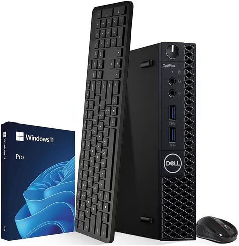 كمبيوتر مكتبي صغير طراز 3060 من Dell - الجيل الثامن من Intel Core i3-8100t - ذاكرة وصول عشوائي DDR4 سعة 16 جيجابايت - محرك أقراص SSD سعة 256 جيجابايت - لوحة مفاتيح وماوس لاسلكيين - شبكة Wi-Fi - كمبيوتر مكتبي صغير للأعمال - Window 11 Pro (متجدد) in Kuwait