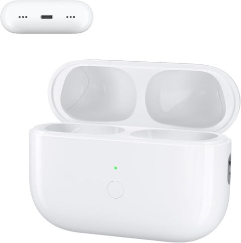حافظة شحن لاسلكية بديلة لـ Airpod Pro، حافظة شحن متوافقة مع Air Pod Pro الجيل الأول والثاني، استبدال علبة شاحن Airpods Pro 1&2، اقتران بلوتوث (Light-Ning) in Kuwait