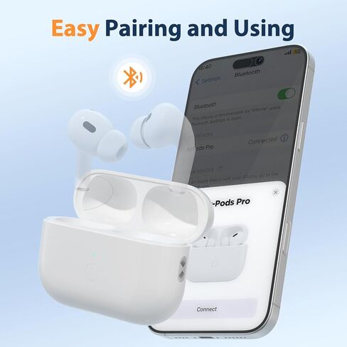 حافظة شحن لاسلكية بديلة لـ Airpod Pro، حافظة شحن متوافقة مع Air Pod Pro الجيل الأول والثاني، استبدال علبة شاحن Airpods Pro 1&2، اقتران بلوتوث (Light-Ning) in Kuwait