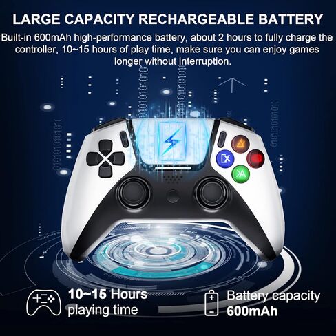 وحدة تحكم الألعاب المحمولة arVin لـ PS4/PS3/PC/iPhone/Android عصا التحكم اللاسلكية مع حامل هاتف لـ iPhone 15/14/13/12، iPad، iOS، MacBook، Samsung Galaxy، TCL، One Plus، Tablet، COD، Steam in Kuwait