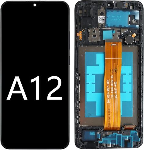 استبدال شاشة Samsung Galaxy A12 مع سماعة الأذن وزر الصوت الجانبي ووحدة محرك الاهتزاز مع إطار A125 A127 LCD تعمل باللمس محول الأرقام الجمعية إصلاح أطقم 6.5 بوصة in Kuwait