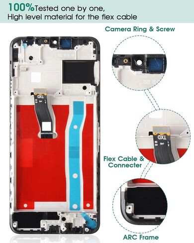 for Huawei Nova Y70 Screen Replacement for Huawei Nova Y70 Plus LCD Digitizer Repair Kits for Huawei Nova Y70 Plus/Nova Y70 Display Touch Screen Assembly Replacement with Frame MGA-LX9 MGA-LX9N in Kuwait