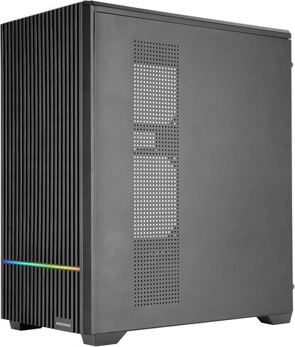 Mars Gaming MC-Quantum, ATX Gaming PC Case, Mesh Front with ARGB LED Strips, Full Side Tempered Glass, 4 x FDB 120 mm Fans, Support for Liquid Cooling up to 240 mm, USB-C, Black in Kuwait