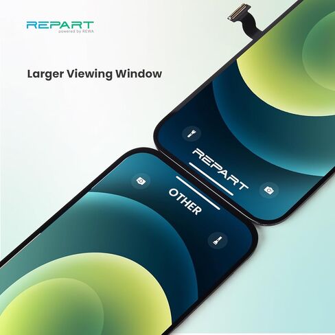 REPART for iPhone 12/12 Pro Replacement Screen 6.1 Inch, FHD for 12 Screen Repair Kit, Tempered Glass, Waterproof Seal (6.1" for iPhone 12 12Pro) in Kuwait