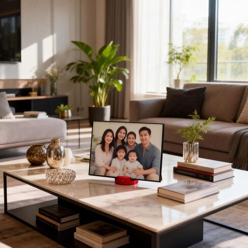 Multifunctional Stand - Phone/Tablet/Photo Album/Pen Display Stand with Bottle Opener and Mini Vase, Office & Home Desktop Decor, Fridge Magnet (Red) Gift for Mother’s Day in Kuwait