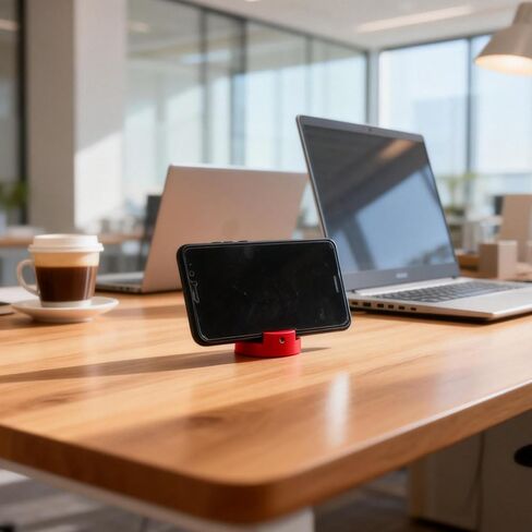Multifunctional Stand - Phone/Tablet/Photo Album/Pen Display Stand with Bottle Opener and Mini Vase, Office & Home Desktop Decor, Fridge Magnet (Red) Gift for Mother’s Day in Kuwait