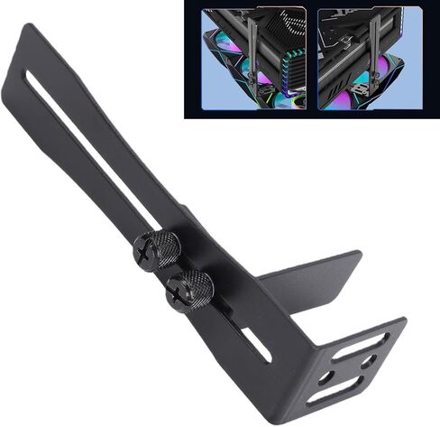 Diyeeni GPU Support Bracket, Height Adjustable Steel Graphics Card Support, GPU Bracket Brace, Video Card Sag Holder, Stand with Shock Absorption for Fan Steel 125mm (Black) in Saudi Arabia