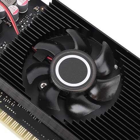 Fabater Graphics Card, 1GB DDR3 64bit PCI Express 1.1 X16 Video Card, GPU with Cooling Fan and DVI VGA for Desktop PC, Compatible with ITX and SFF Computer Cases in Kuwait